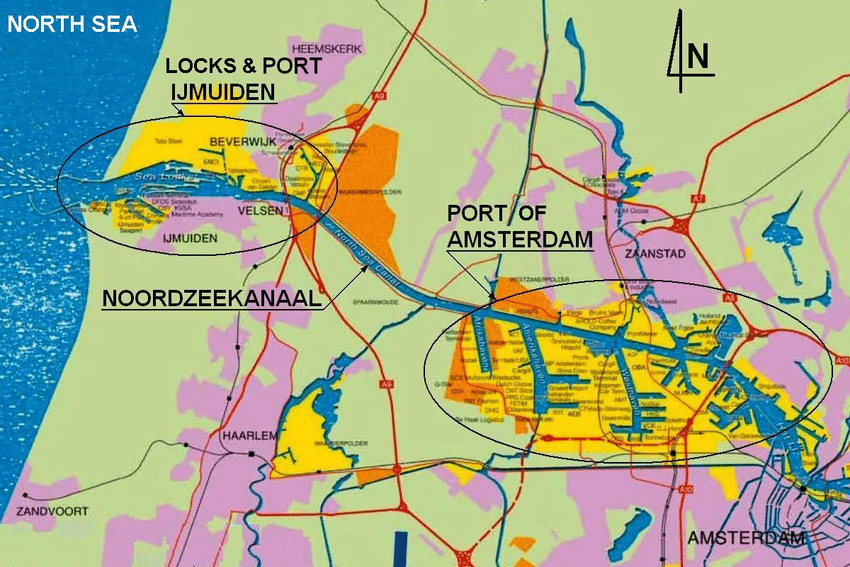 Port of Amsterdam Map