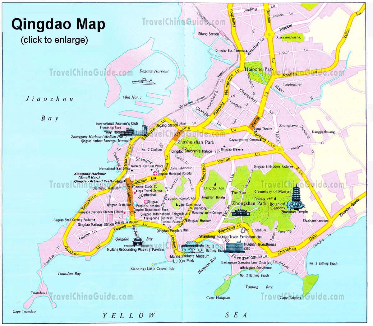 Qingdao port China map