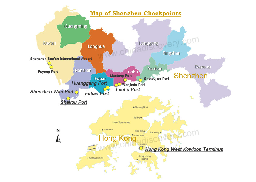 Shenzhen port China map