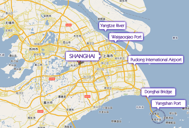 Shanghai port map