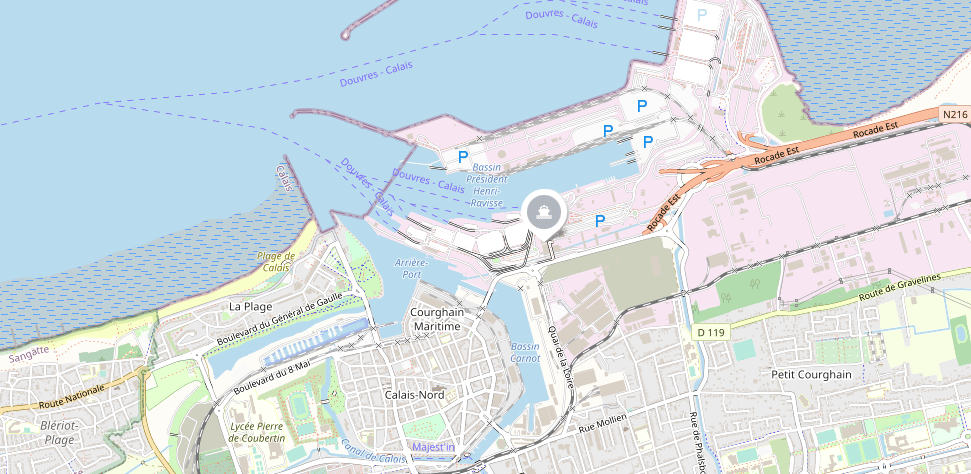 Port of Calais Map