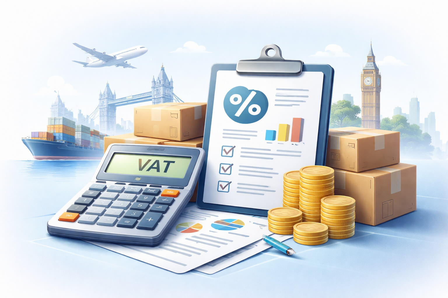 UK Import VAT overview with shipping elements